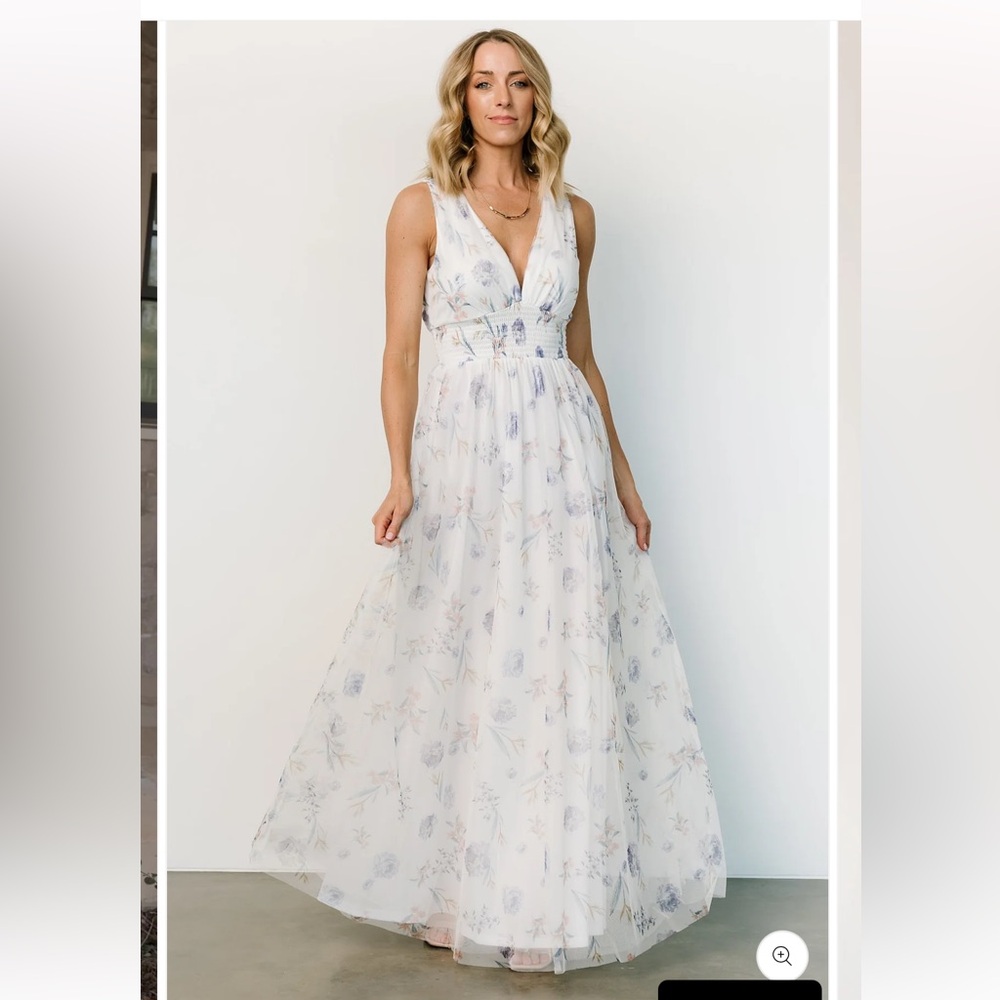 NWT White Floral Baltic Born Maxi Dress